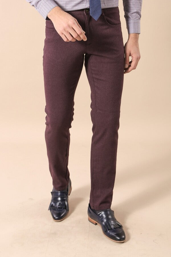Pantalones estampados burdeos - Wessi