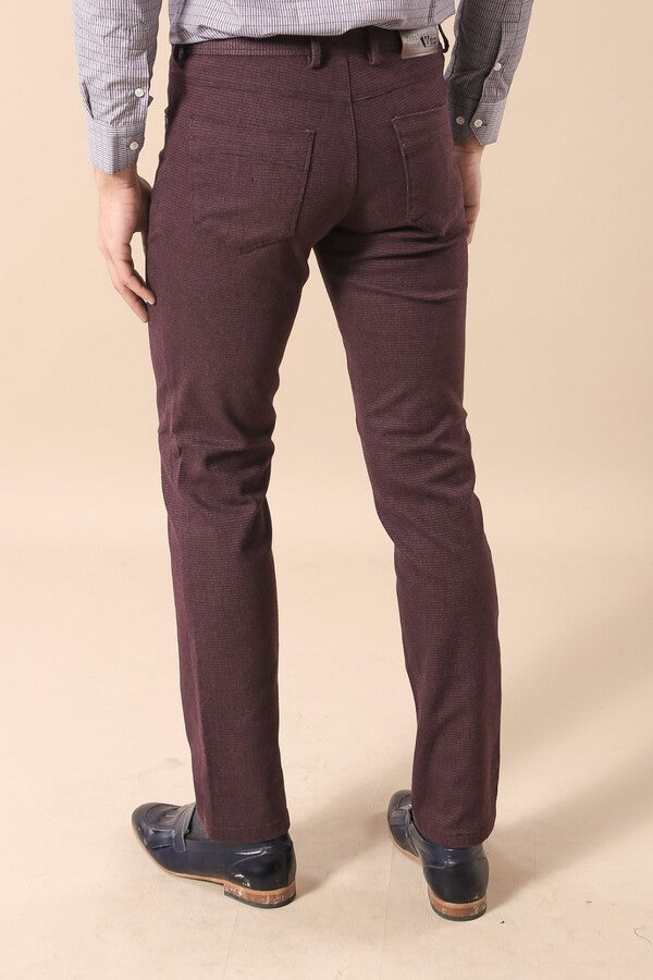 Pantalones estampados burdeos - Wessi