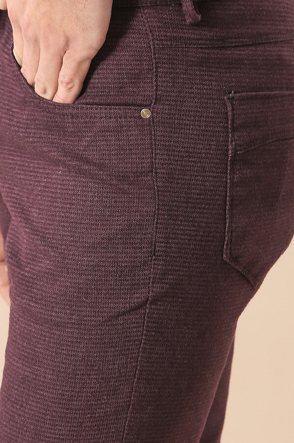 Pantalones estampados burdeos - Wessi