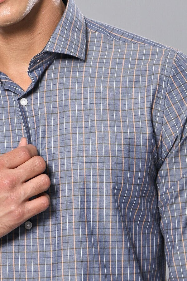 Camisa informal a cuadros gris | Wessi