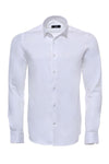 Cream Long Sleeve Slim-Fit Shirt - Wessi