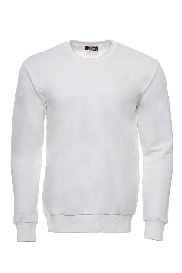 Sudadera con cuello redondo y color crema - Wessi