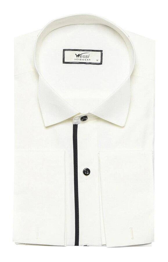Camisa de esmoquin color crema - Wessi
