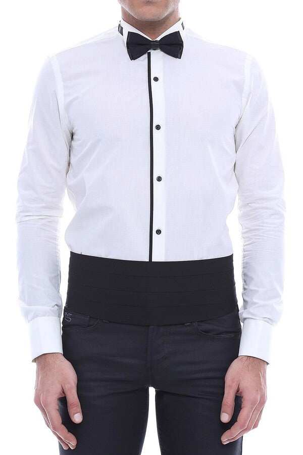 Camisa de esmoquin color crema - Wessi