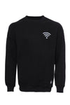 Sudadera negra con cuello redondo y estampado en ambos lados - Wessi