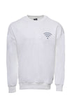 Sudadera blanca con cuello redondo y estampado en ambos lados - Wessi