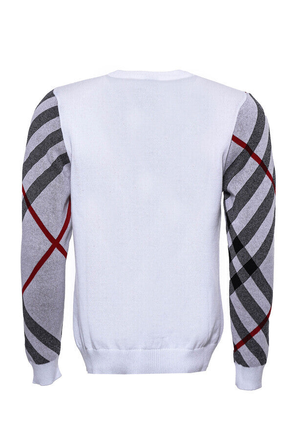 Jersey de cuello redondo estampado blanco - Wessi