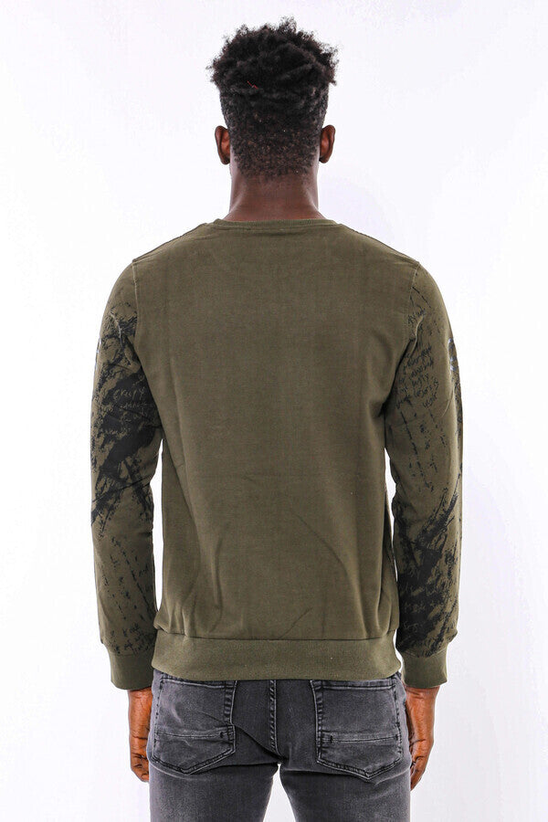 Sudadera ajustada con estampado verde oscuro - Wessi