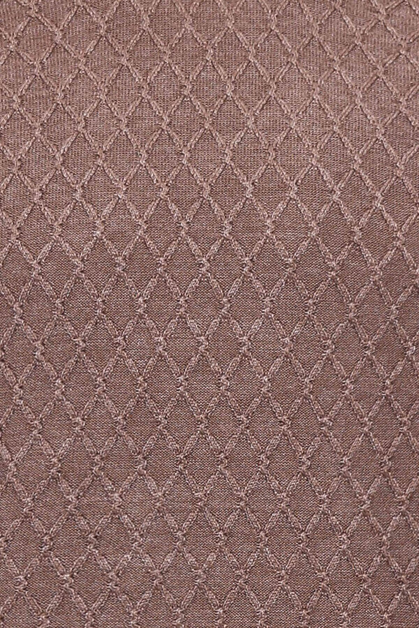 Suéter beige con cuello redondo y estampado de rombos - Wessi
