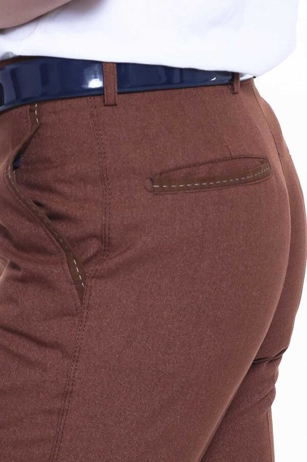 Pantalones de algodón de corte ajustado con bolsillos de lunares para hombre - Wessi