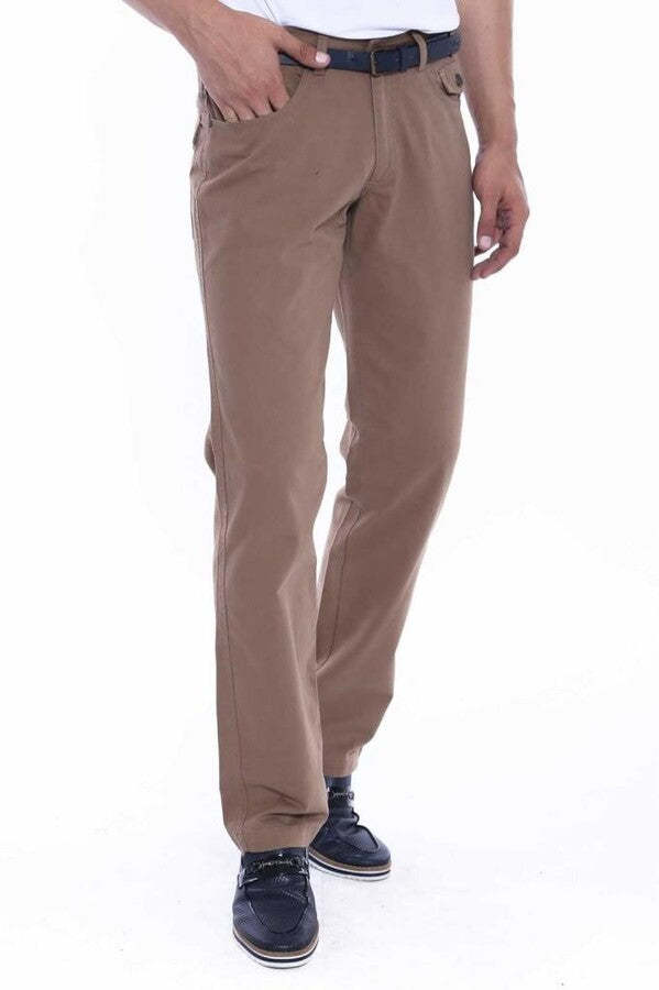 Slim Fit Combinacion De Pantalon Cafe Oscuro Para Hombre Pantalones De Hombre De Gamuza Marrón Claro Con Bolsillos De