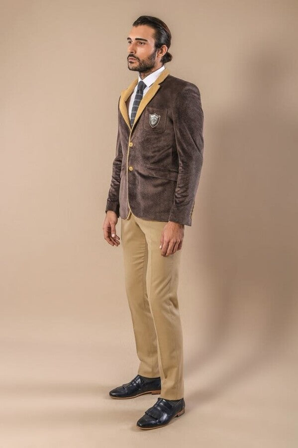 Blazer marrón claro peludo | Wessi