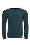 Sudadera lisa con cuello en V verde - Wessi
