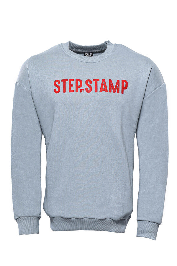 Sudadera con estampado de letras en gris - Wessi