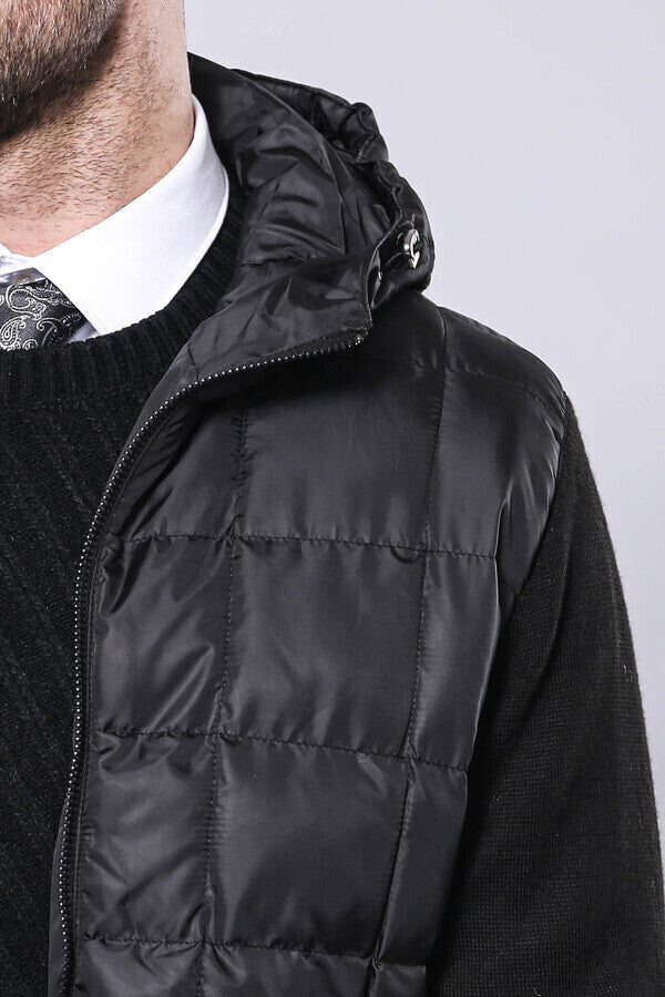 Chaqueta negra con capucha | Wessi