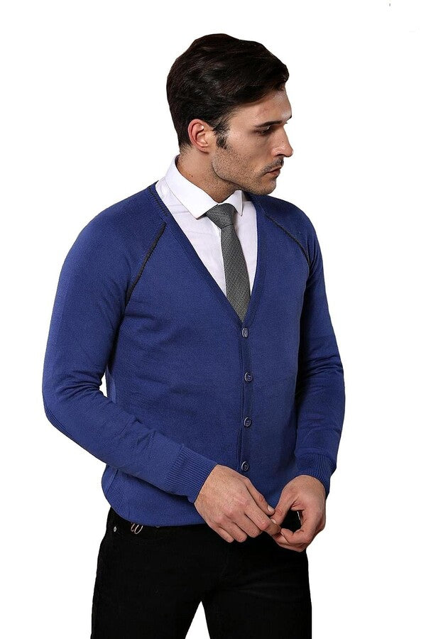 Prendas de punto para hombre en algodón índigo - Wessi