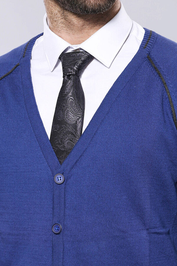 Prendas de punto para hombre en algodón índigo - Wessi