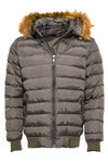 Men's Brown Down coat with Fur | Wessi