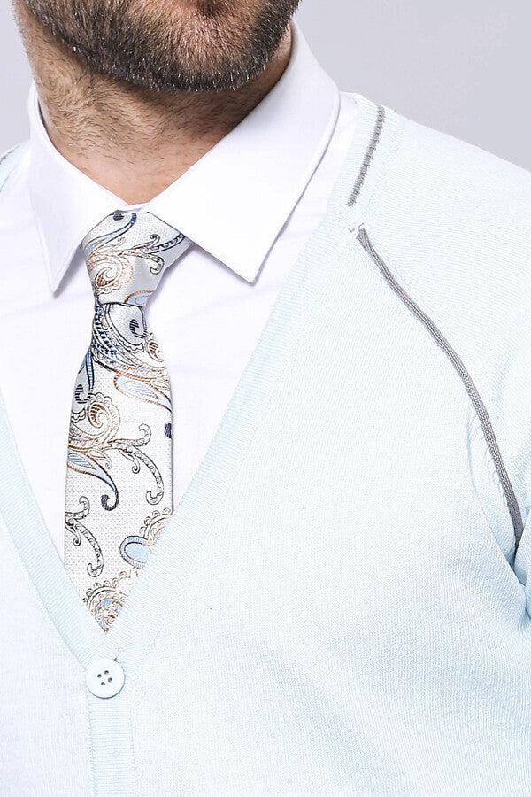 Prendas de punto de algodón azul para hombre - Wessi