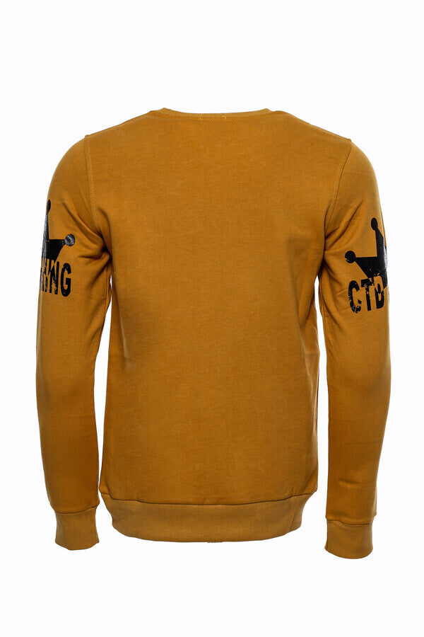 Sudadera estampada de corte ajustado en color mostaza - Wessi