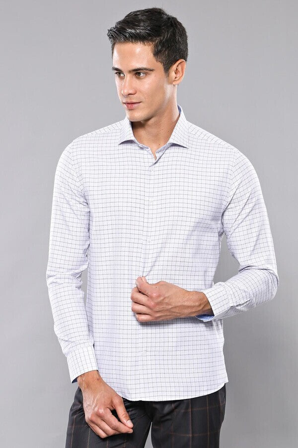 Camisa de cuadros azules para hombre | Wessi