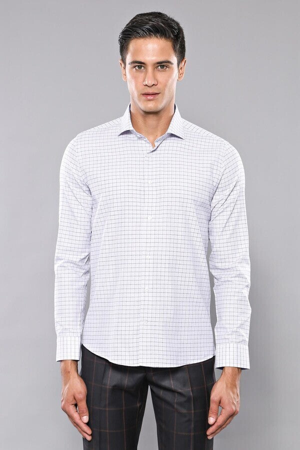 Camisa de cuadros azules para hombre | Wessi