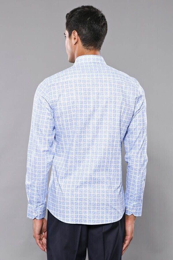 Camisa de cuadros azul claro - Wessi