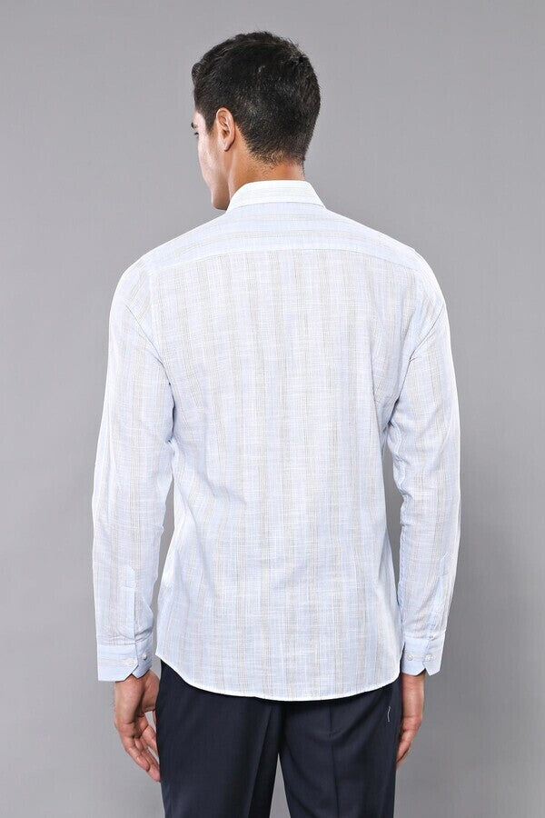 Camisa de hombre a rayas azul cielo | Wessi