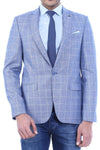 Chaqueta azul ajustada a cuadros - Wessi