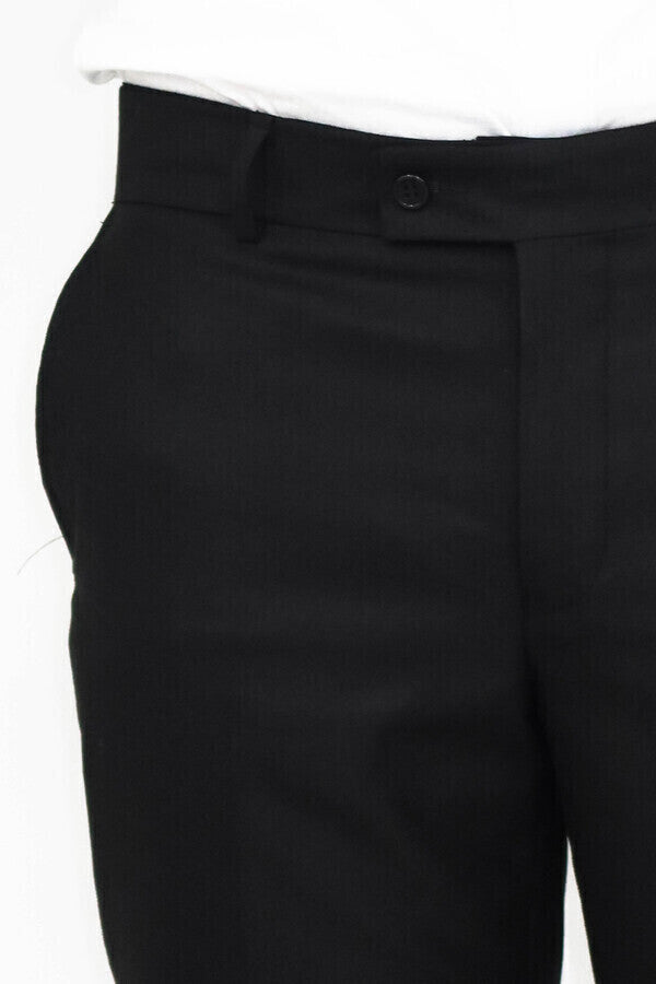 Pantalones negros lisos para hombre - Wessi
