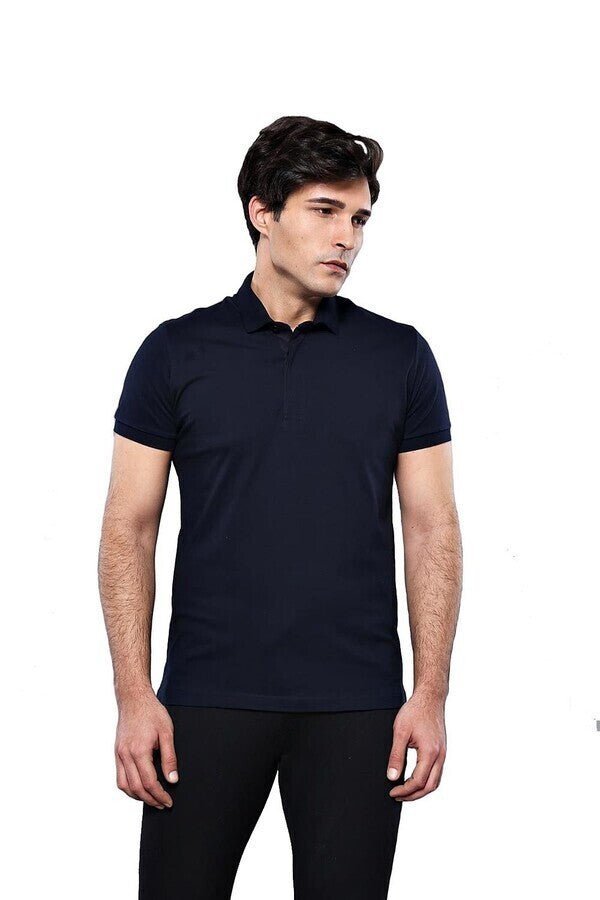 Polo Düz Lacivert Tişört | Batı