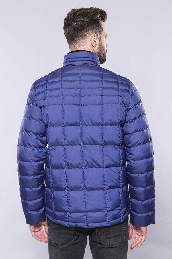 Abrigo de invierno acolchado azul para hombre - Wessi