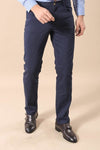 Pantalones ajustados de cinco bolsillos en azul marino para hombre - Wessi