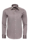 Slim Fit Long Sleeves Grey Men Shirt - Wessi