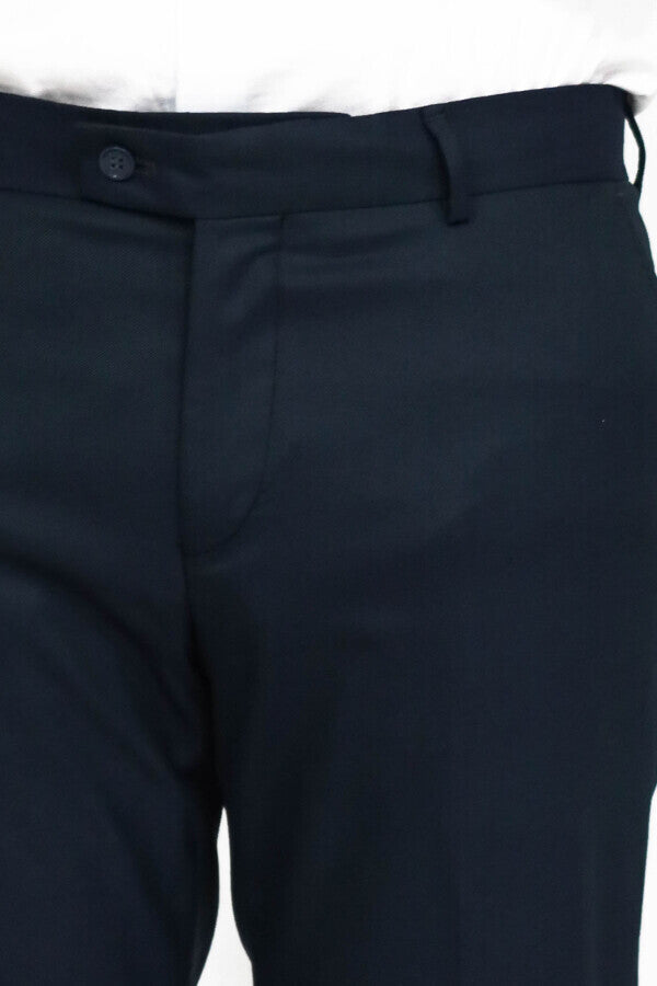 Slim Fit Dokulu Yağ Yeşili Erkek Pantolonu - Wessi