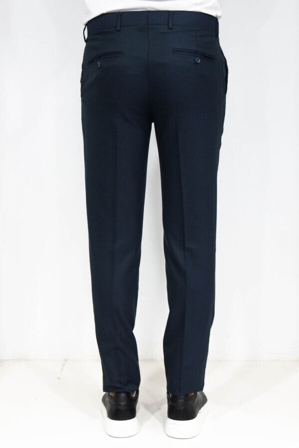 Slim Fit Dokulu Yağ Yeşili Erkek Pantolonu - Wessi