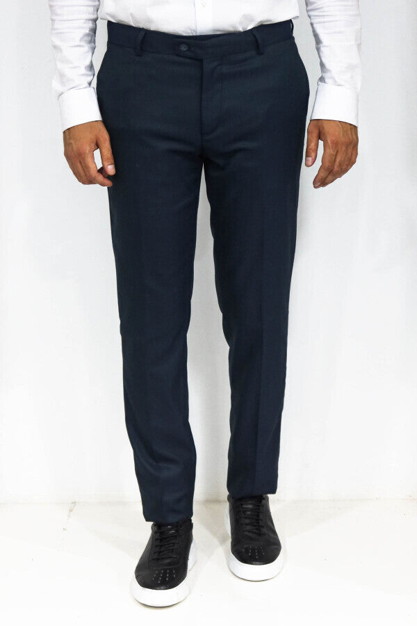 Slim Fit Dokulu Yağ Yeşili Erkek Pantolonu - Wessi