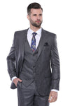 Traje gris a rayas con chaleco | Wessi - Wessi