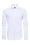 Camisa formal de esmoquin con cuello alto y color blanco liso - Wessi