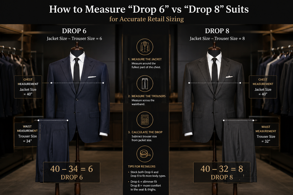 How to Measure "Drop 6" vs "Drop 8" Suits for Accurate Retail Sizing