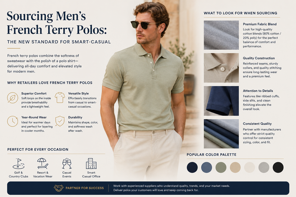 Sourcing Men's French Terry Polos: The New Standard for Smart-Casual