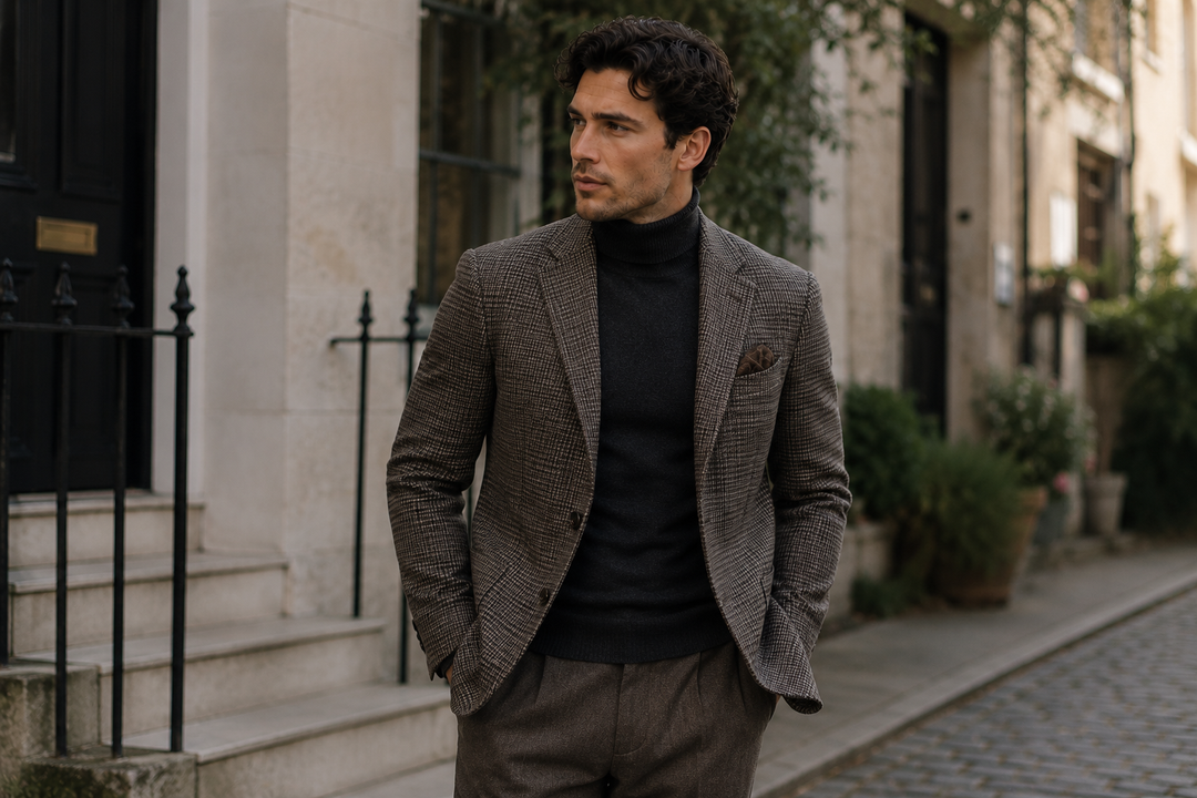 How to Cross-Sell Turtleneck Sweaters with Wholesale Check Blazers