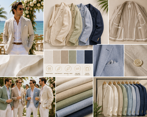 Sourcing Unlined Linen Blazers for Hot Weather Destination Weddings