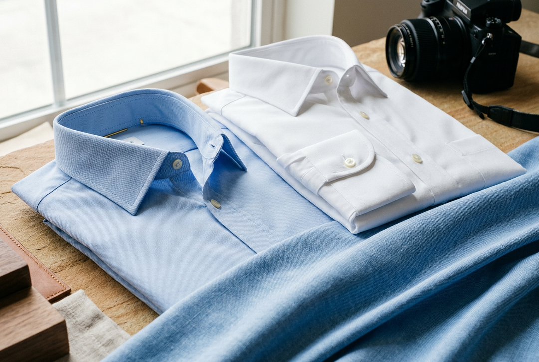 Men's Shirt Product Photos: Collar, Cuff and Texture Details