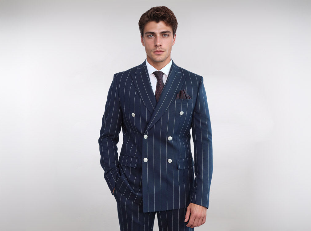 Wholesale Men's Double Breasted Suit  - Wessi