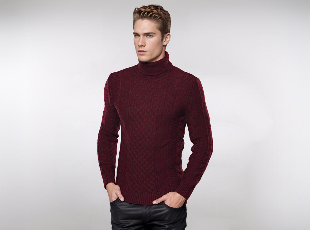 Wholesale Men's Turtle Neck Sweater - Wessi