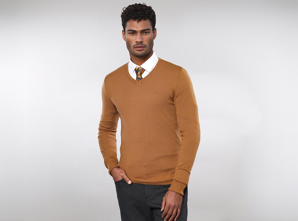 Wholesale Men's V Neck Sweater - Wessi