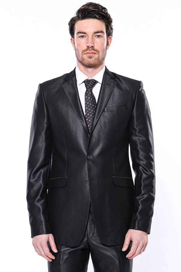 Traje negro brillante 8 Drop - Wessi