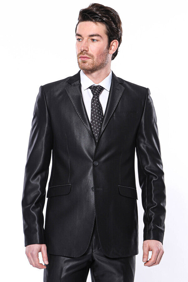 Traje negro brillante 8 Drop - Wessi