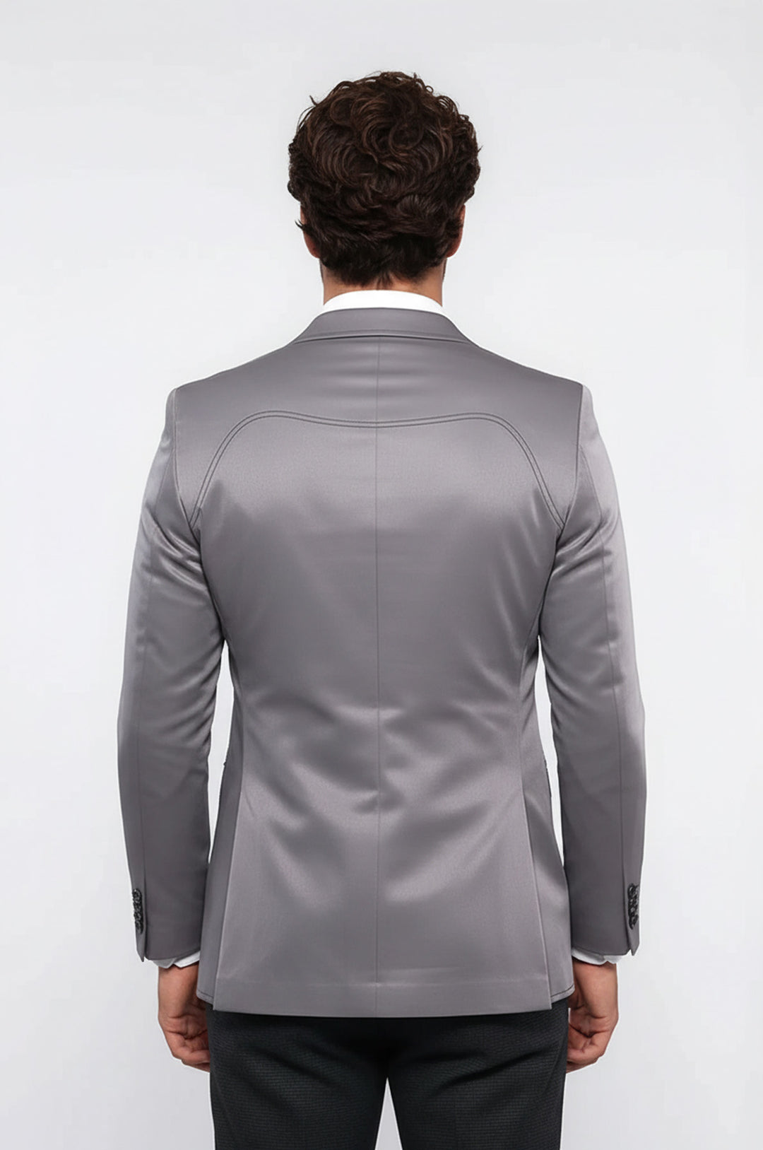 Grey Blazer With Patch Pockets | Wessi